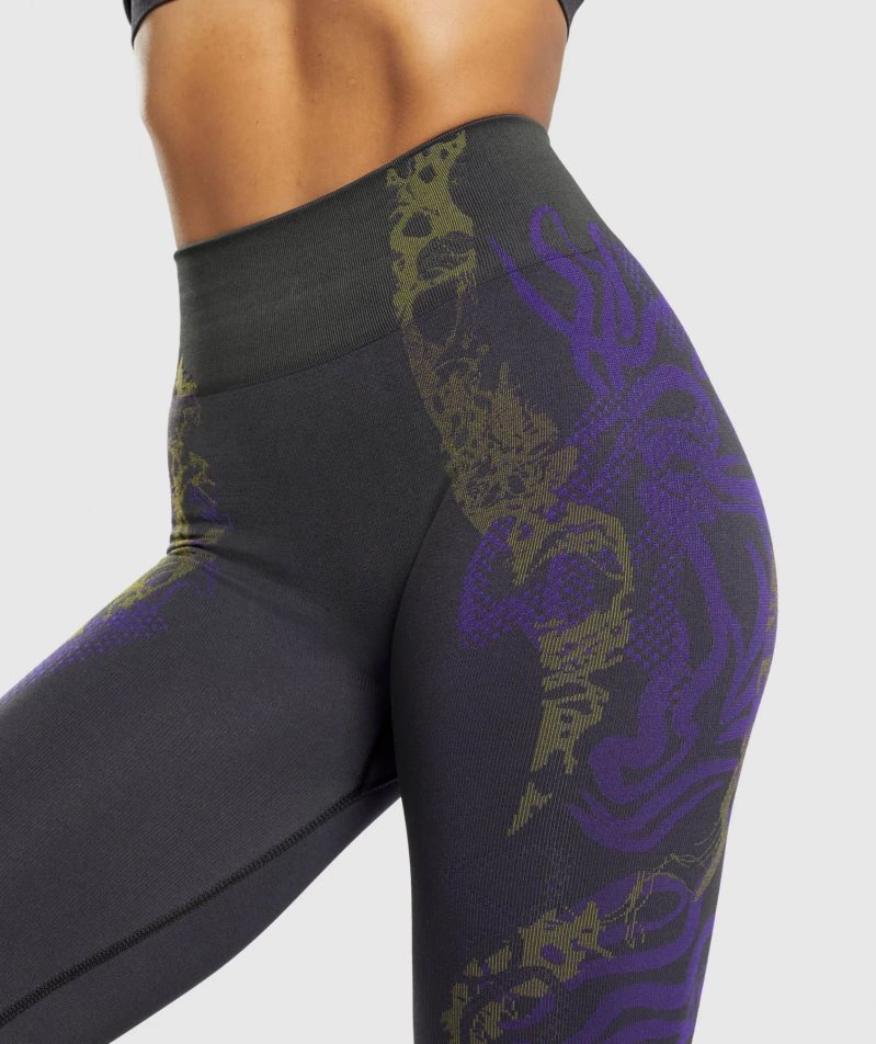 Legginsy Gymshark Wtflex Seamless Damskie Fioletowe | PL 175KRY